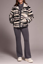 Tribal Fall 2025-6044O-5143-Lined Zip Jacket W/PU Detail-Nordic Stone - The Coach Pyramids
