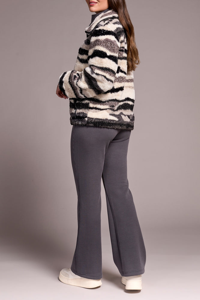 Tribal Fall 2025-6044O-5143-Lined Zip Jacket W/PU Detail-Nordic Stone - The Coach Pyramids