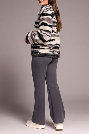 Tribal Fall 2025-6044O-5143-Lined Zip Jacket W/PU Detail-Nordic Stone - The Coach Pyramids