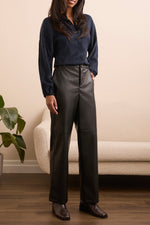 Tribal Fall 2025-6045O-4610-Straight Leg Trouser W/Knee Cut-Black