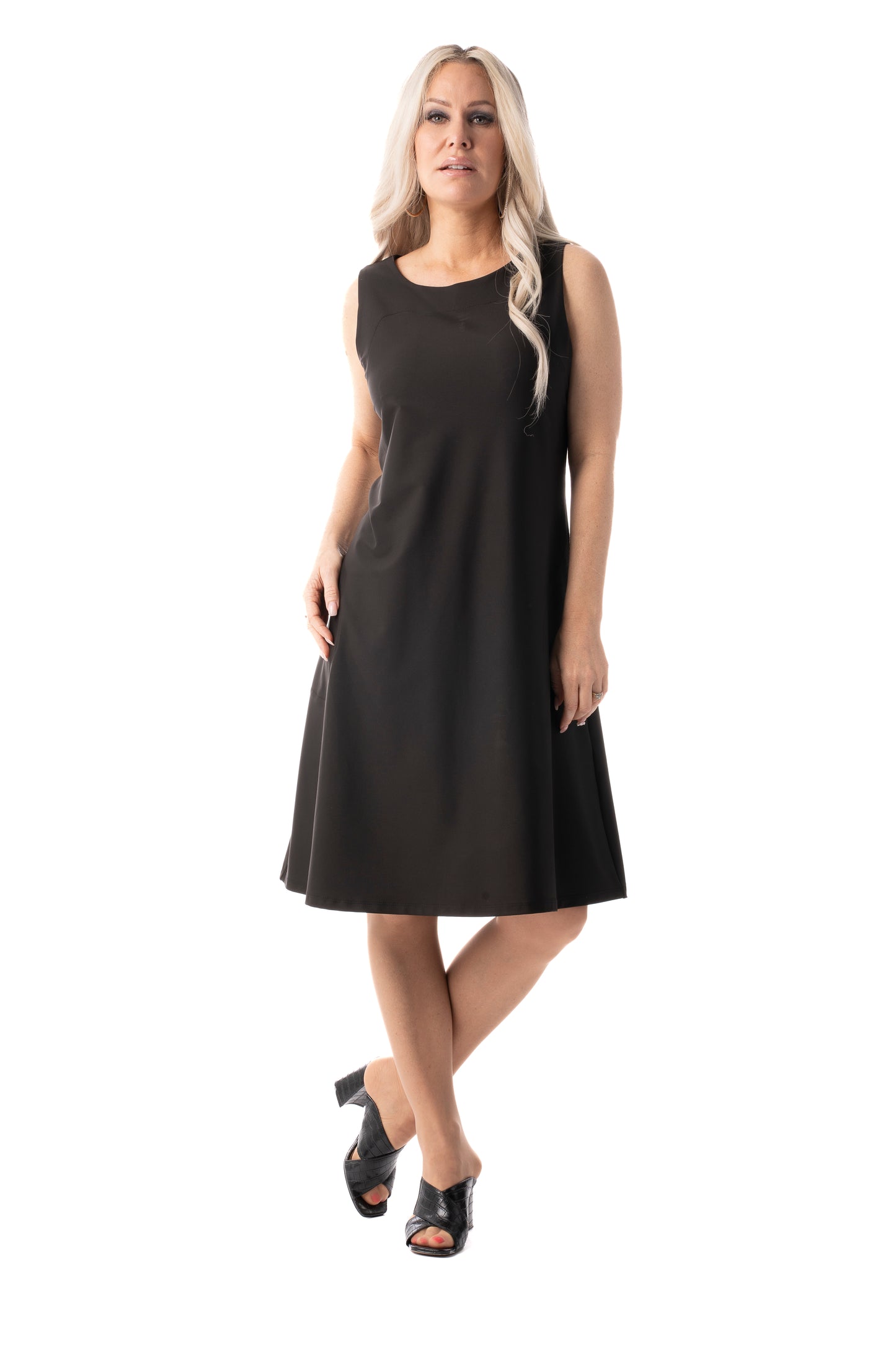 Pure Essence Spring/Summer 2025-610-5075-Dress-Black - The Coach Pyramids