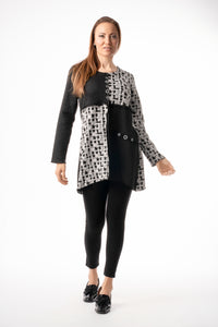 Pure Essence Fall/Winter 2025-616-4267-Tunic-Black/Snow - The Coach Pyramids
