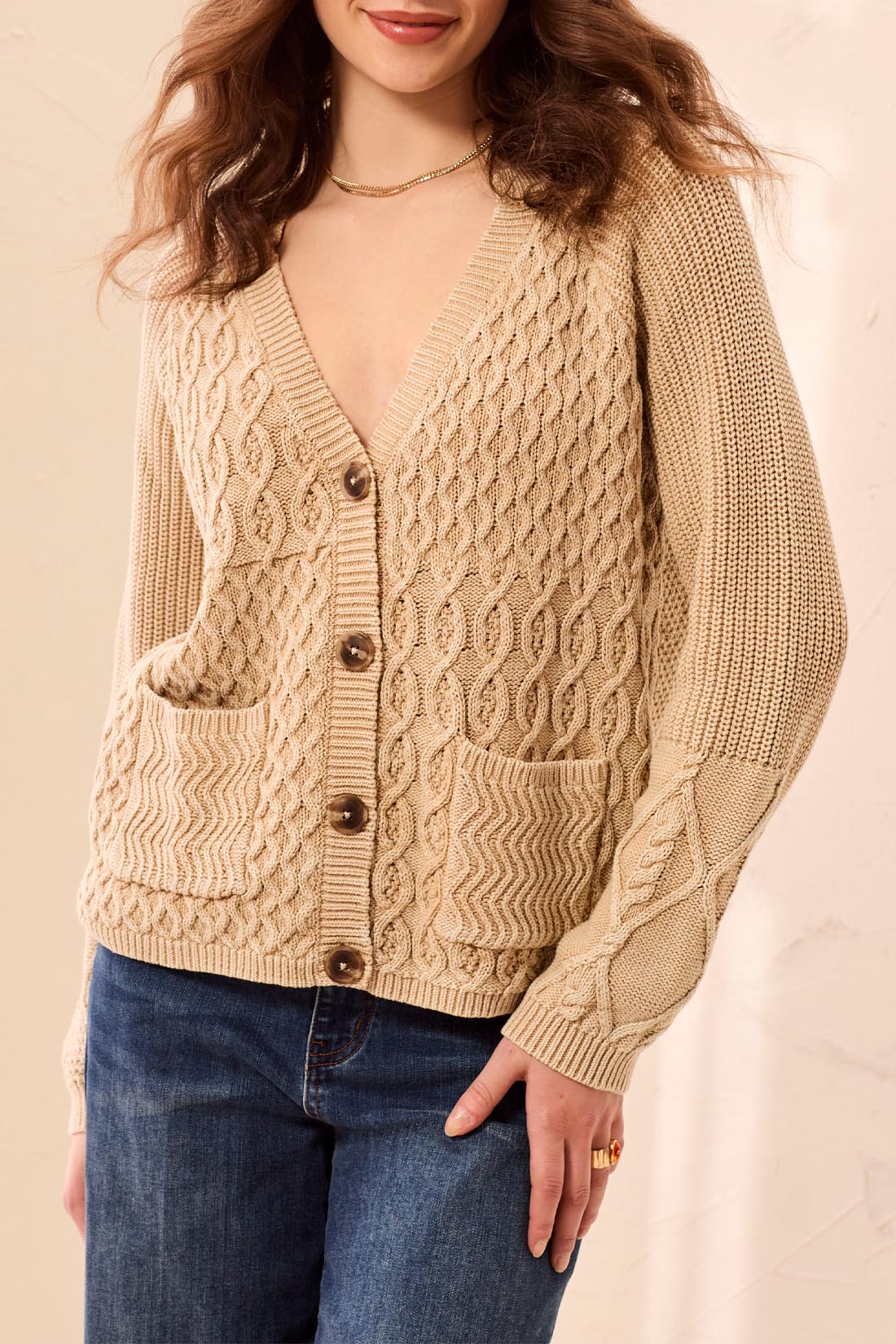 Tribal-Sweater Cardigan W/Special Wash Effect-6246O-3377-Pashmina - The Coach Pyramids