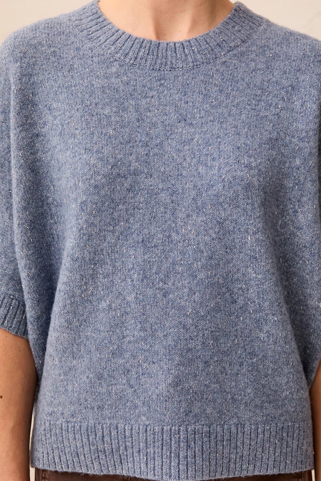 Tribal-Lofty Extended Sleeve Sweater-6264O-1812-Denim - The Coach Pyramids