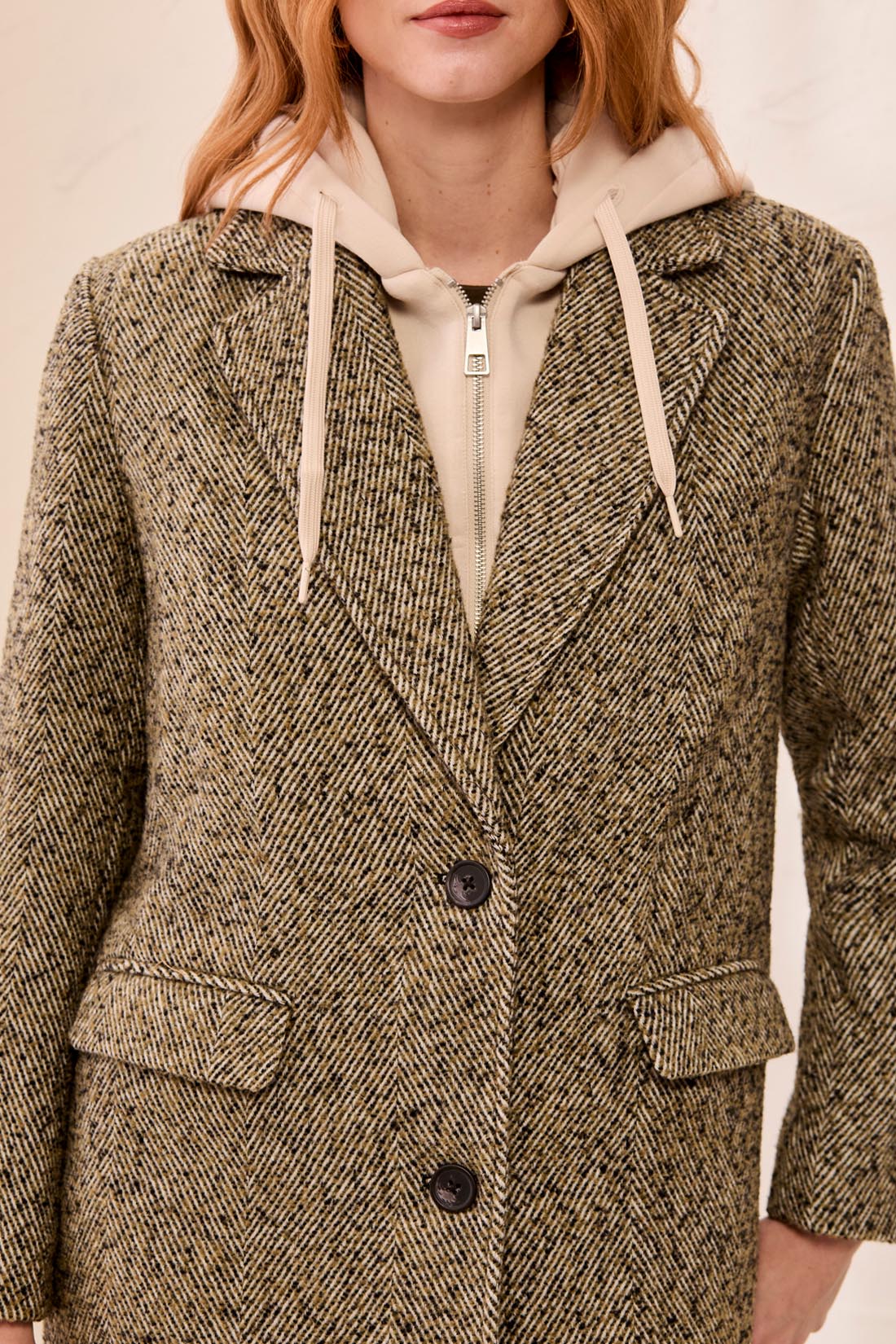 Tribal-Car Coat W/Removable Hood Fooler-6371O-1297-Saddle Brown - The Coach Pyramids