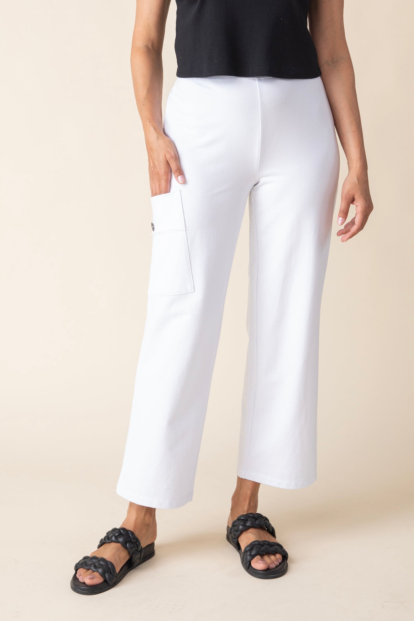 Habitat Spring/Summer 2025-H69368S5-Easy Pocket Pant-White - The Coach Pyramids