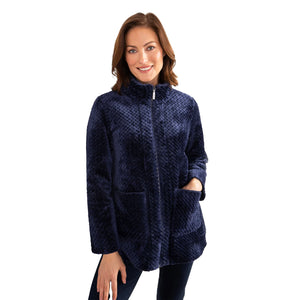 Habitat Fall/Winter 2023-H42165-Car Coat-Navy - The Coach Pyramids