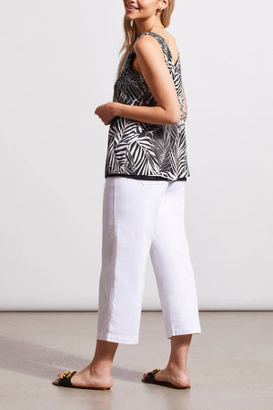 Tribal  Spring/Summer 2024-7265O-1434-Reversible V Neck Cami-Black/White - The Coach Pyramids