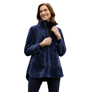 Habitat Fall/Winter 2023-H42165-Car Coat-Navy - The Coach Pyramids