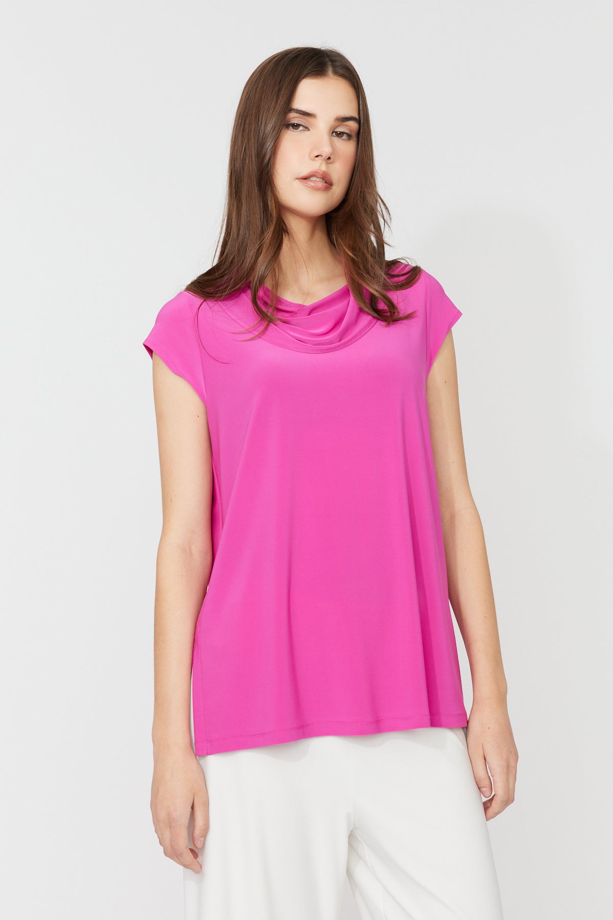 Compli K-33950-Womens Knit Top-Hot Pink - The Coach Pyramids