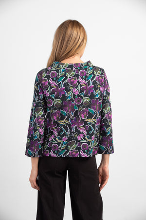 Habitat Fall/Winter 2023-H74321-Floral Tunic-Black - The Coach Pyramids