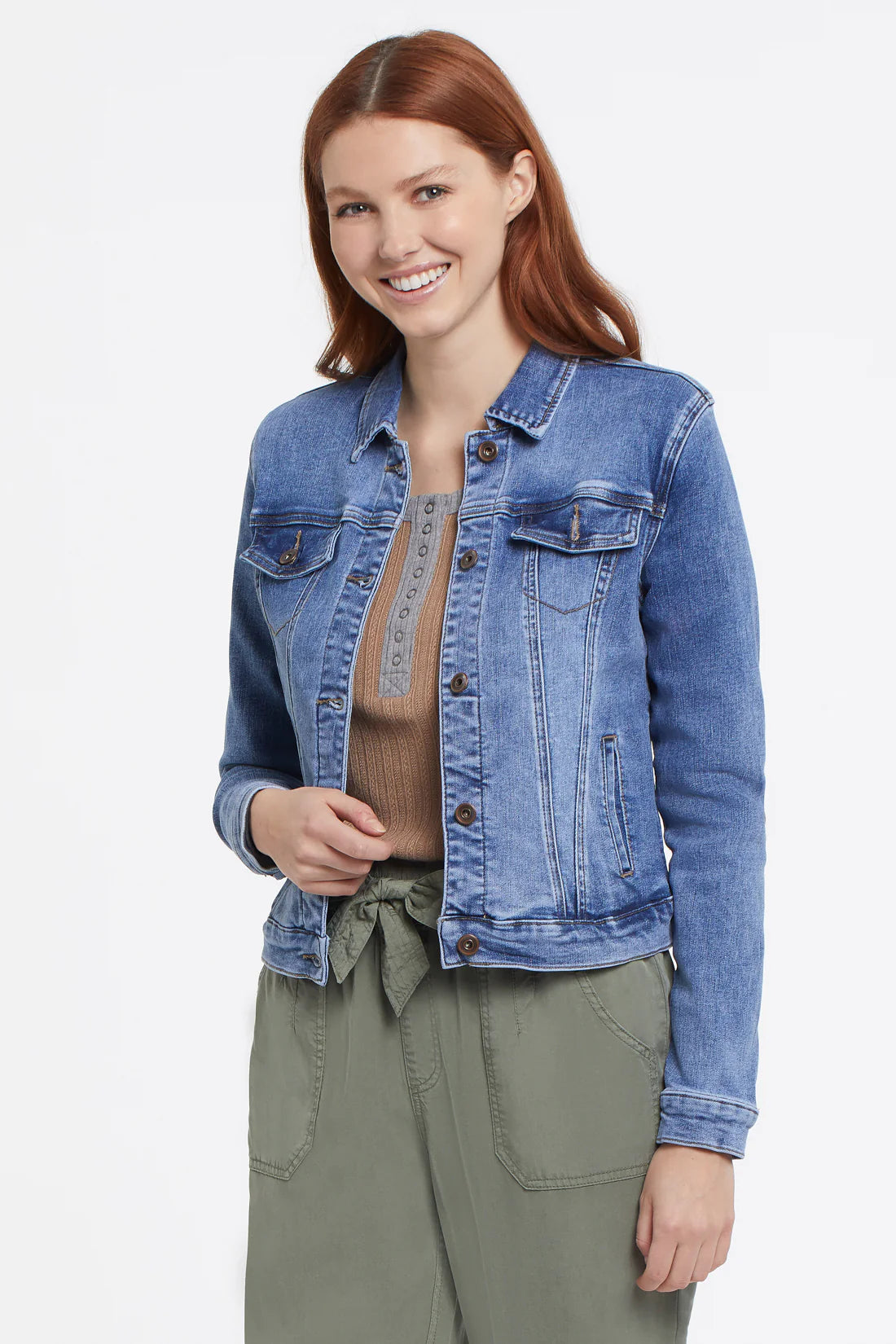 Tribal  Spring/Summer 2024-7574O-5050-Denim Jacket-DK Vintage - The Coach Pyramids