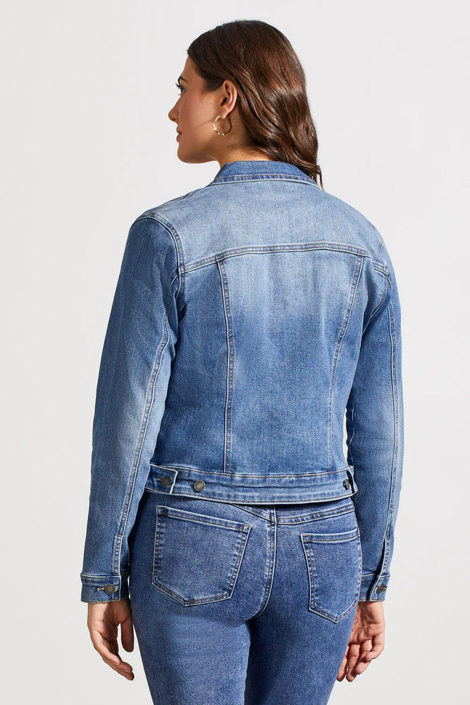 Tribal Fall 2025-7574O-5050-Classic Fit Denim Jacket-DK Vintage - The Coach Pyramids