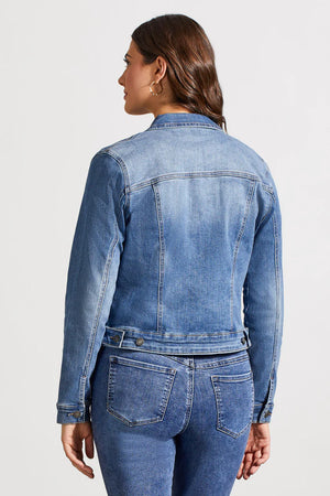 Tribal Fall 2025-7574O-5050-Classic Fit Denim Jacket-DK Vintage - The Coach Pyramids