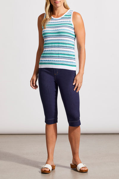 Tribal Spring/Summer 2024-7674O-2020-Pull On Denim Capris-Rinse – The ...