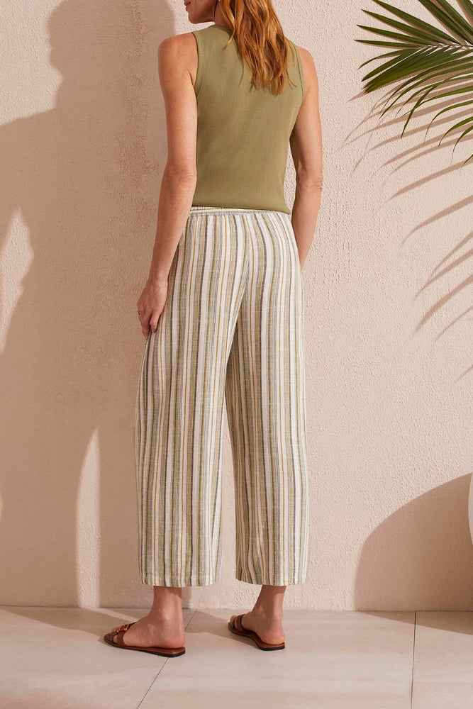 Tribal  Spring/Summer 2024 7704O/4400-Linen Flowy Pant-French Oak - The Coach Pyramids