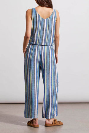 Tribal  Spring/Summer 2024 7704O/4400-Linen Flowy Pant-Blue Sea - The Coach Pyramids