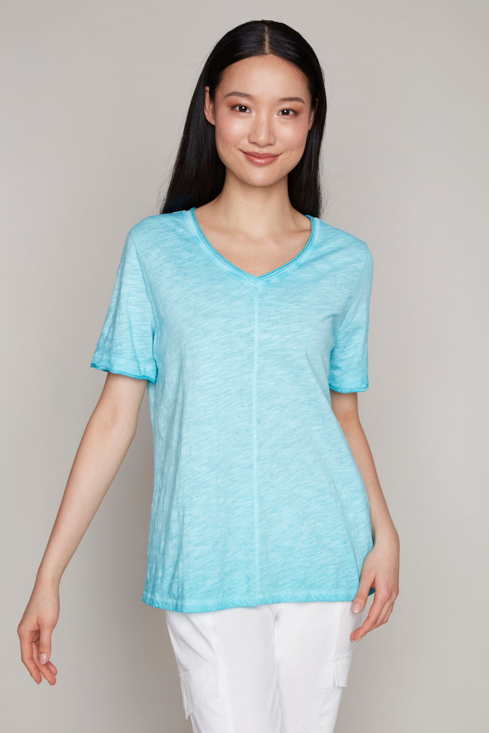 Carre Noir Spring 2025-7816-T Shirt-Turquoise - The Coach Pyramids
