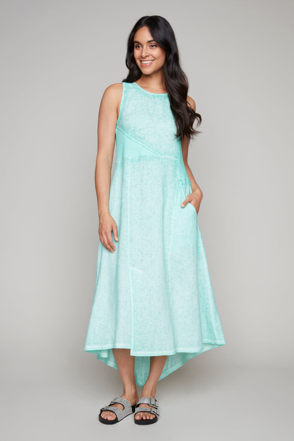 Carre Noir Spring 2025-7820-Dress-Aqua - The Coach Pyramids