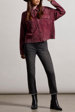 Tribal  Fall/Winter 2023-7857O/4807- Shacket -Red Wine - The Coach Pyramids