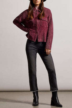 Tribal  Fall/Winter 2023-7857O/4807- Shacket -Red Wine - The Coach Pyramids