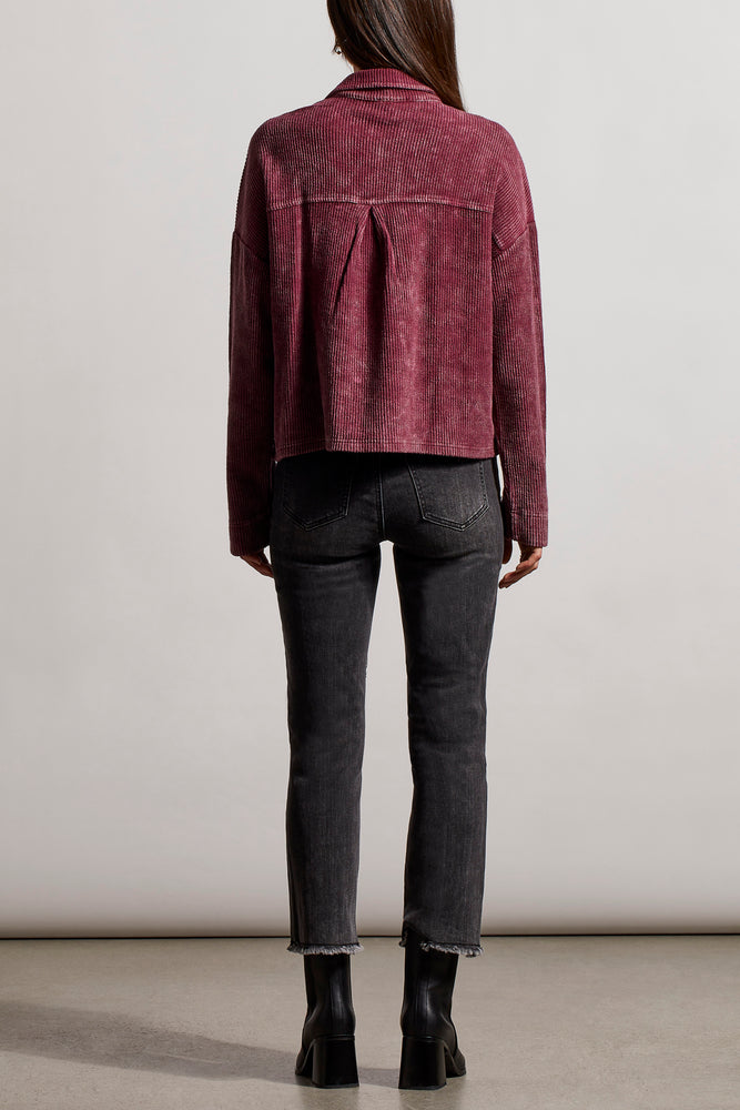 Tribal  Fall/Winter 2023-7857O/4807- Shacket -Red Wine - The Coach Pyramids