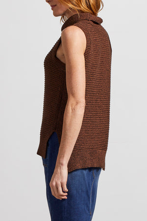 Tribal  Fall/Winter 2023-7864O/4813-Sleeveless Sweater-Mocha - The Coach Pyramids