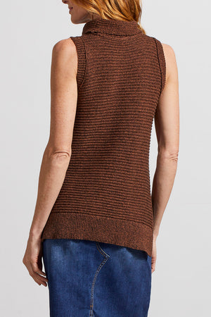 Tribal  Fall/Winter 2023-7864O/4813-Sleeveless Sweater-Mocha - The Coach Pyramids