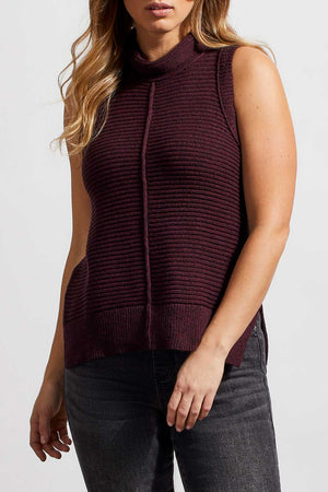 Tribal  Fall/Winter 2023-7864O/4813-Sleeveless Sweater-Red Wine - The Coach Pyramids