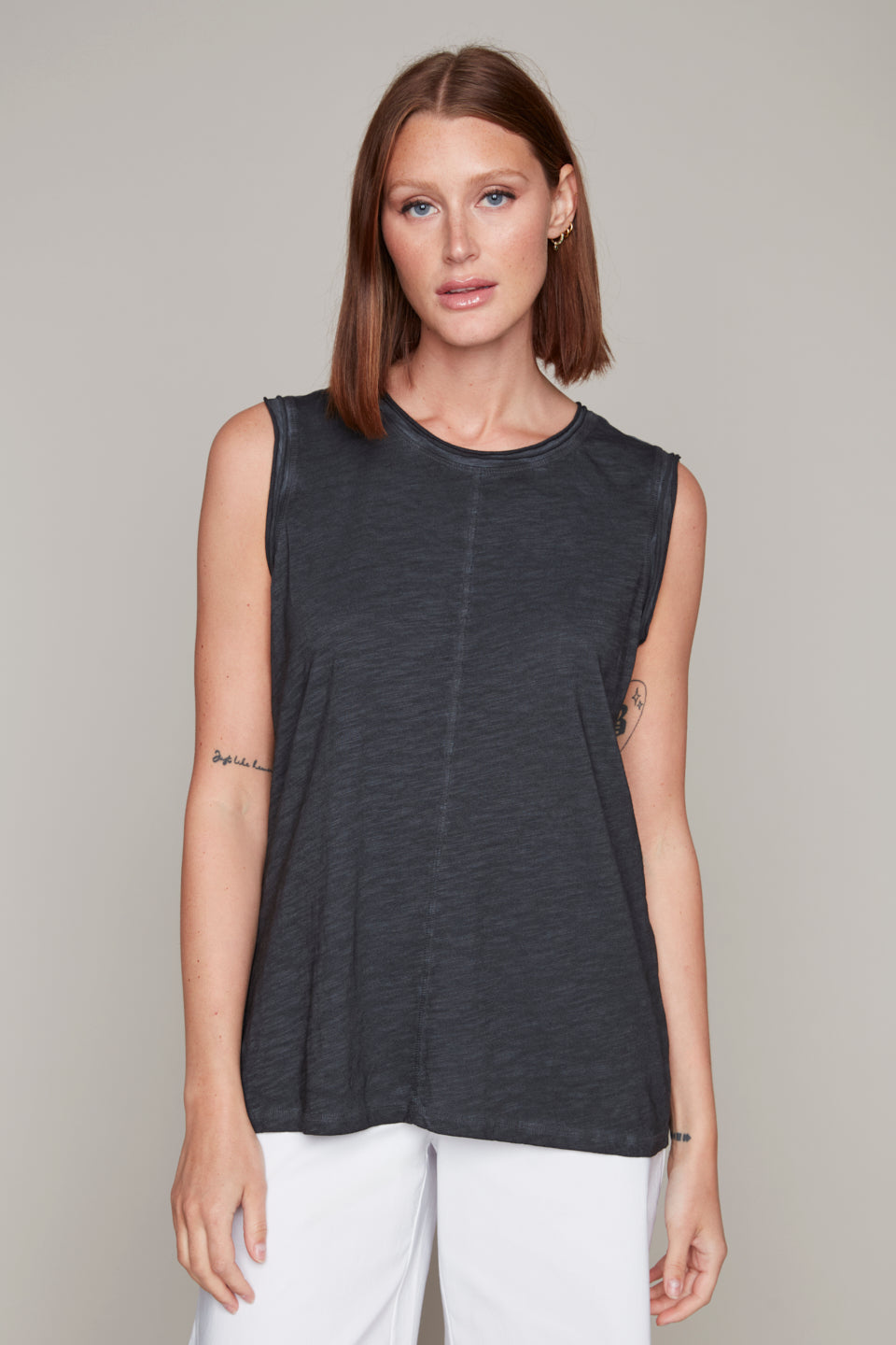 Carre Noir Spring 2025-7869-Tank Top-Black - The Coach Pyramids