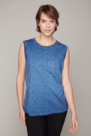 Carre Noir Spring 2025-7869-Tank Top-Navy