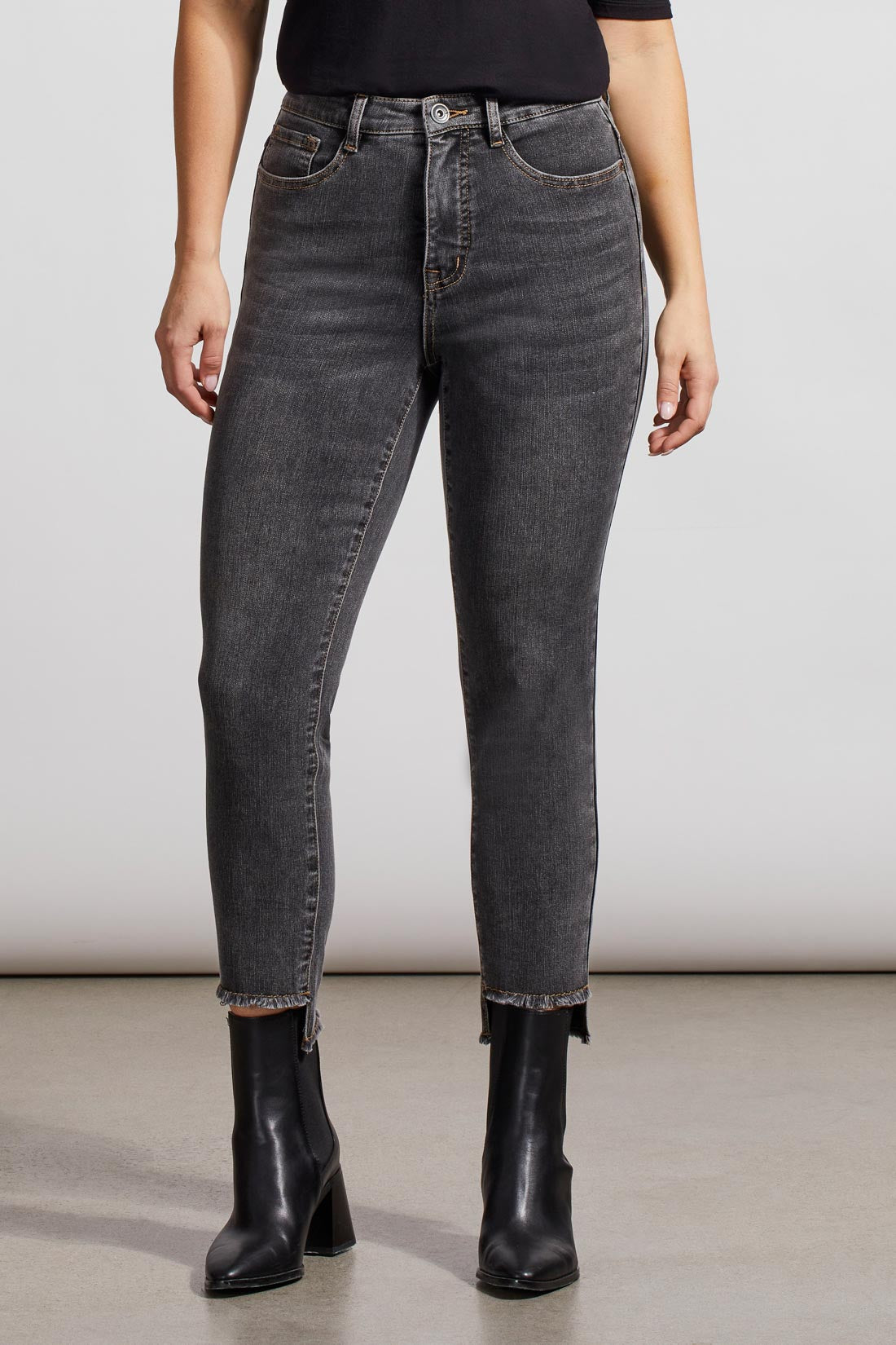Tribal  Fall/Winter 2023-7876O/292-Slim Ankle Jean -Thunder Grey - The Coach Pyramids