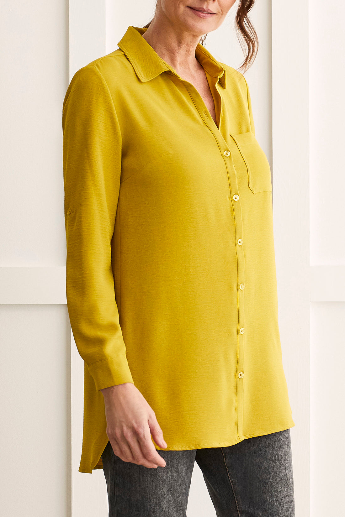 Tribal  Fall/Winter 2023-7878O/4835-Tunic Shirt -Cream - The Coach Pyramids