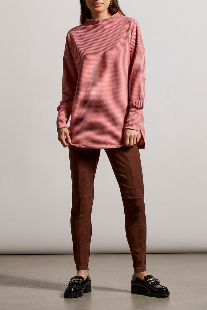 Tribal  Fall/Winter 2023-7913O/4860-Funnel Neck Tunic-Rose Blush - The Coach Pyramids