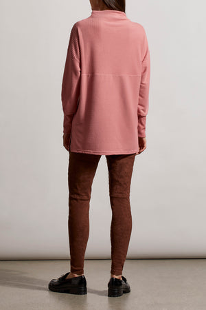 Tribal  Fall/Winter 2023-7913O/4860-Funnel Neck Tunic-Rose Blush - The Coach Pyramids