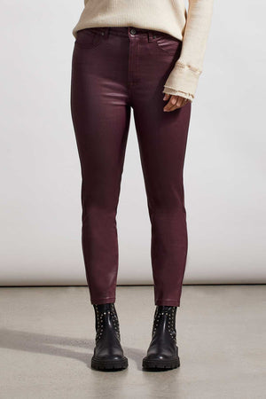 Tribal  Fall/Winter 2023-7917O/4824- Slim Crop Pant -Red Wine - The Coach Pyramids