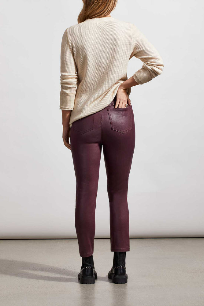 Tribal  Fall/Winter 2023-7917O/4824- Slim Crop Pant -Red Wine - The Coach Pyramids