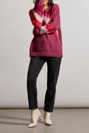 Tribal  Fall/Winter 2023-7949O/4862- Sweater -Dusty Plum - The Coach Pyramids