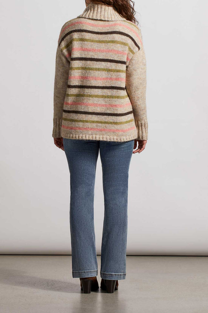 Tribal  Fall/Winter 2023-7990O/4863-Turtle Neck Sweater-Oatmeal - The Coach Pyramids