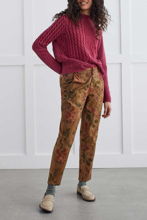 Tribal  Fall/Winter 2023-7993O/4815P-Audrey Pants-Teak Wood - The Coach Pyramids