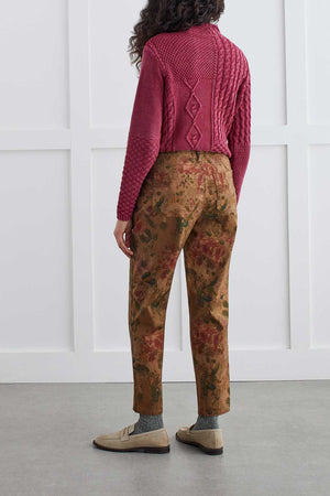 Tribal  Fall/Winter 2023-7993O/4815P-Audrey Pants-Teak Wood - The Coach Pyramids