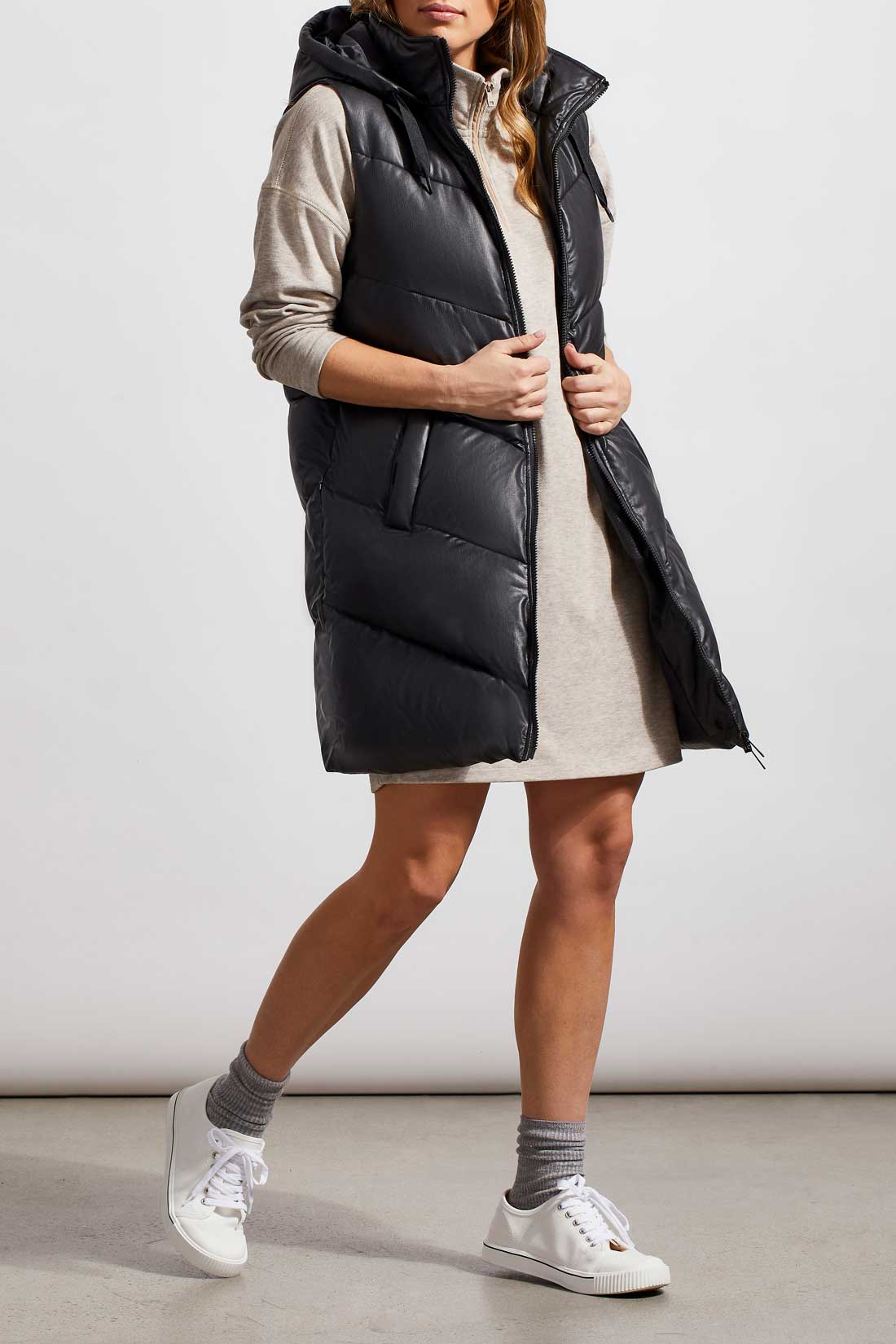 Tribal  Fall/Winter 2023-7996O/4885-Mock Neck Dress-Oatmeal - The Coach Pyramids