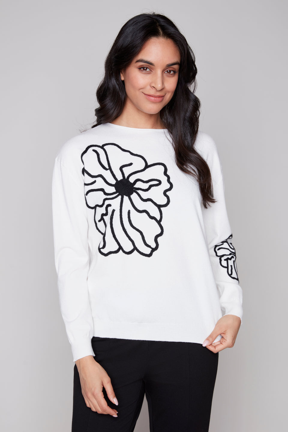 Carre Noir Fall/Winter 2025-8128-816C-Knit Sweater-Ivory - The Coach Pyramids