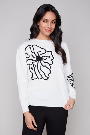 Carre Noir Fall/Winter 2025-8128-816C-Knit Sweater-Ivory - The Coach Pyramids