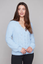 Carre Noir Fall/Winter 2025-8171-848C-Knit Cardigan-Light Blue - The Coach Pyramids