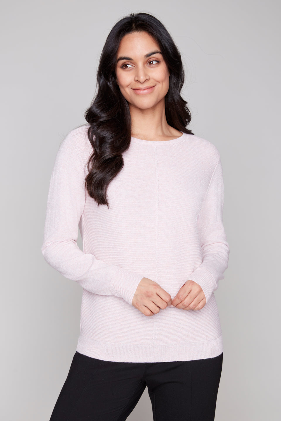 Carre Noir Fall/Winter 2025-8177-852C-Knit Sweater-Pink - The Coach Pyramids