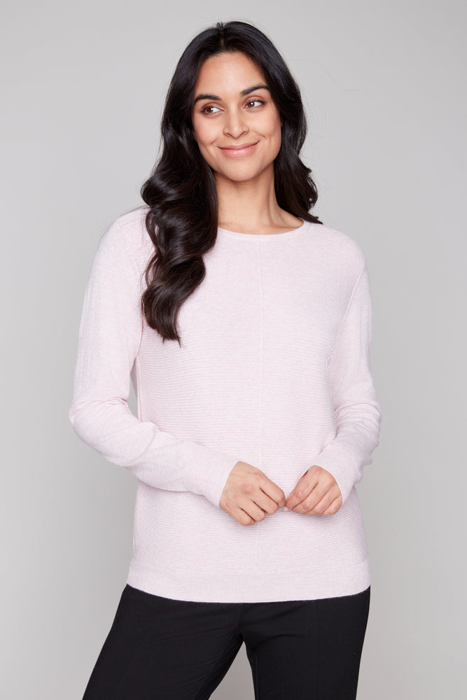 Carre Noir Fall/Winter 2025-8177-852C-Knit Sweater-Pink - The Coach Pyramids