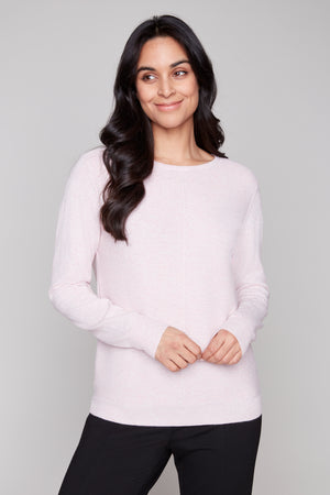 Carre Noir Fall/Winter 2025-8177-852C-Knit Sweater-Pink - The Coach Pyramids