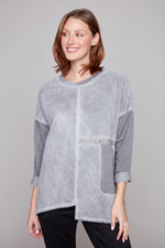 Carre Noir Fall/Winter 2025-8212-066C-Woven Top-Grey