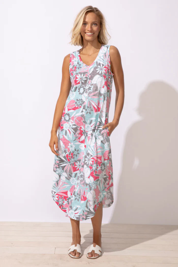 Habitat Escape-E83406-Sleeveless Seamed Dress-Poppy - The Coach Pyramids